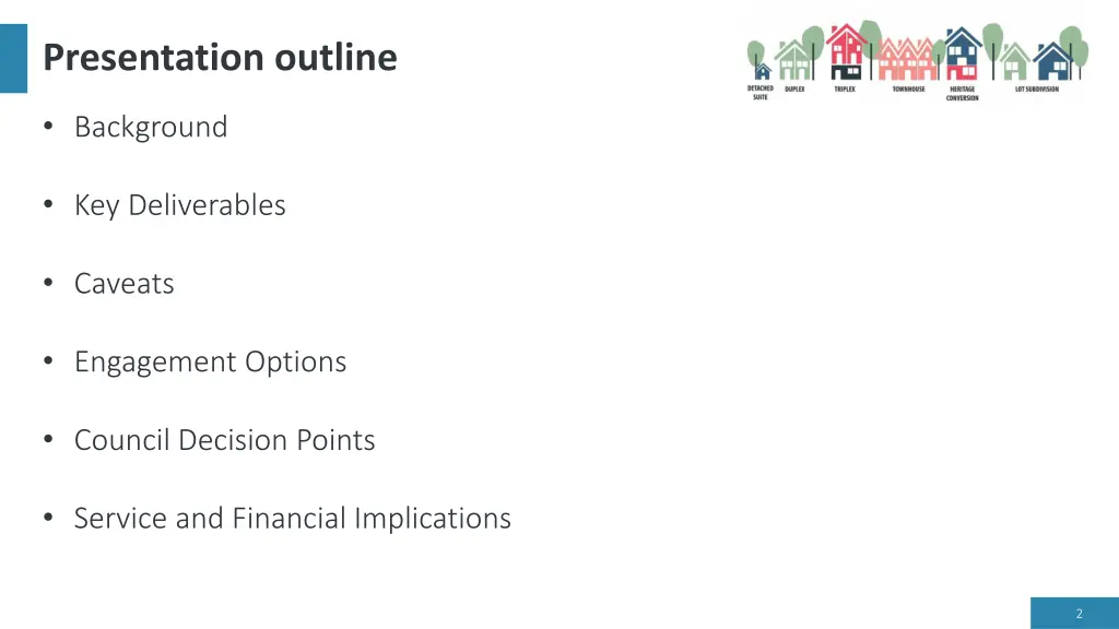 presentation outline
