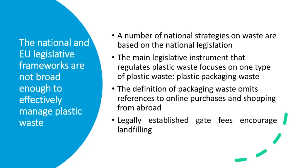 a number of national strategies on waste