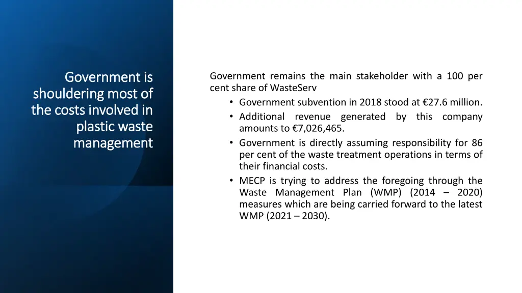 government is government is shouldering most