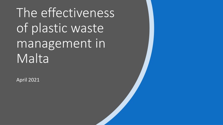 the effectiveness of plastic waste management