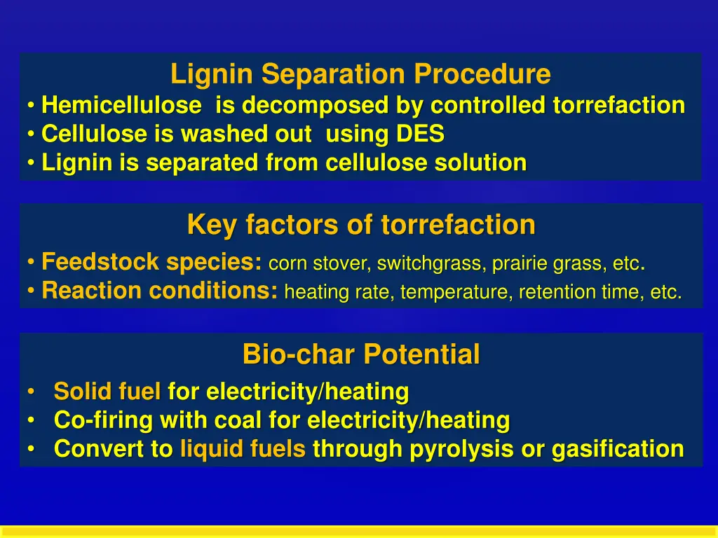 lignin separation procedure hemicellulose