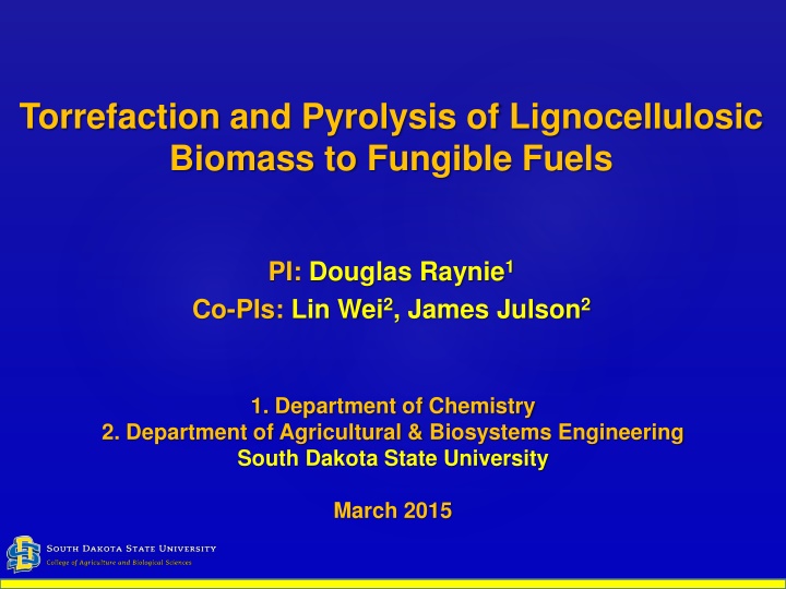 torrefaction and pyrolysis of lignocellulosic