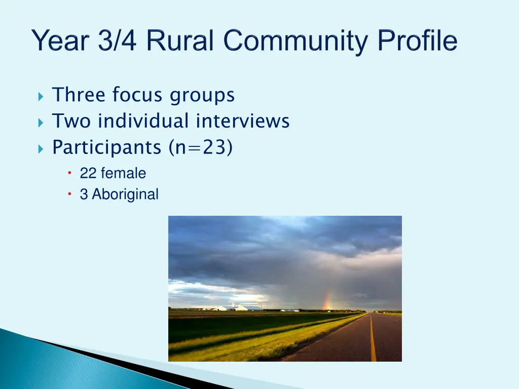 three focus groups two individual interviews