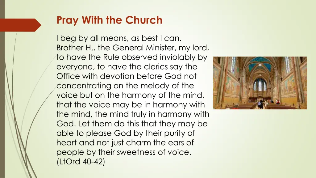 pray with the church