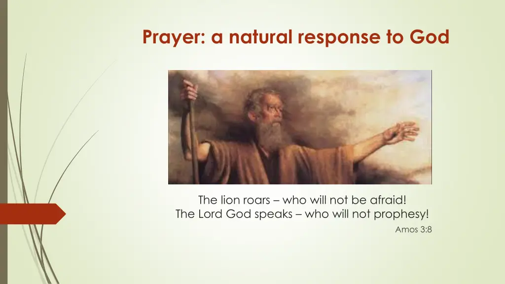 prayer a natural response to god