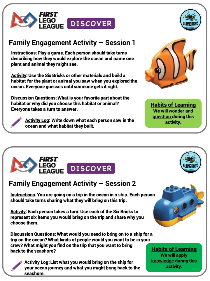 family engagement activity session 1