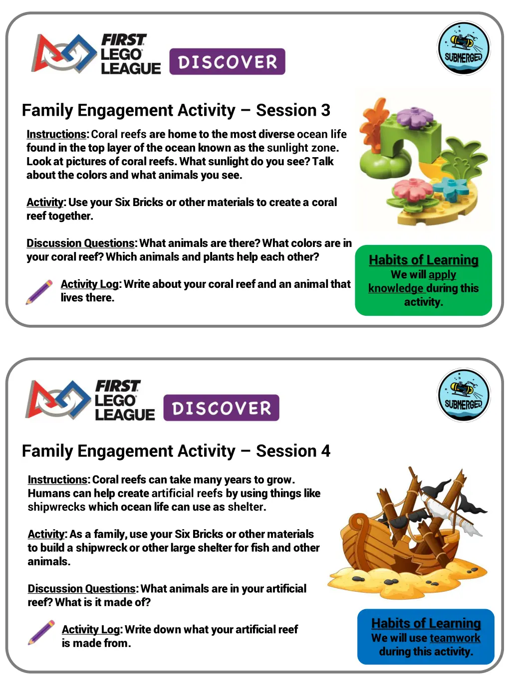 family engagement activity session 3 instructions