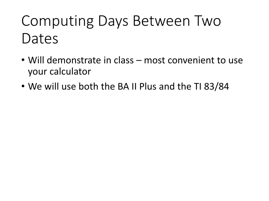 computing days between two dates