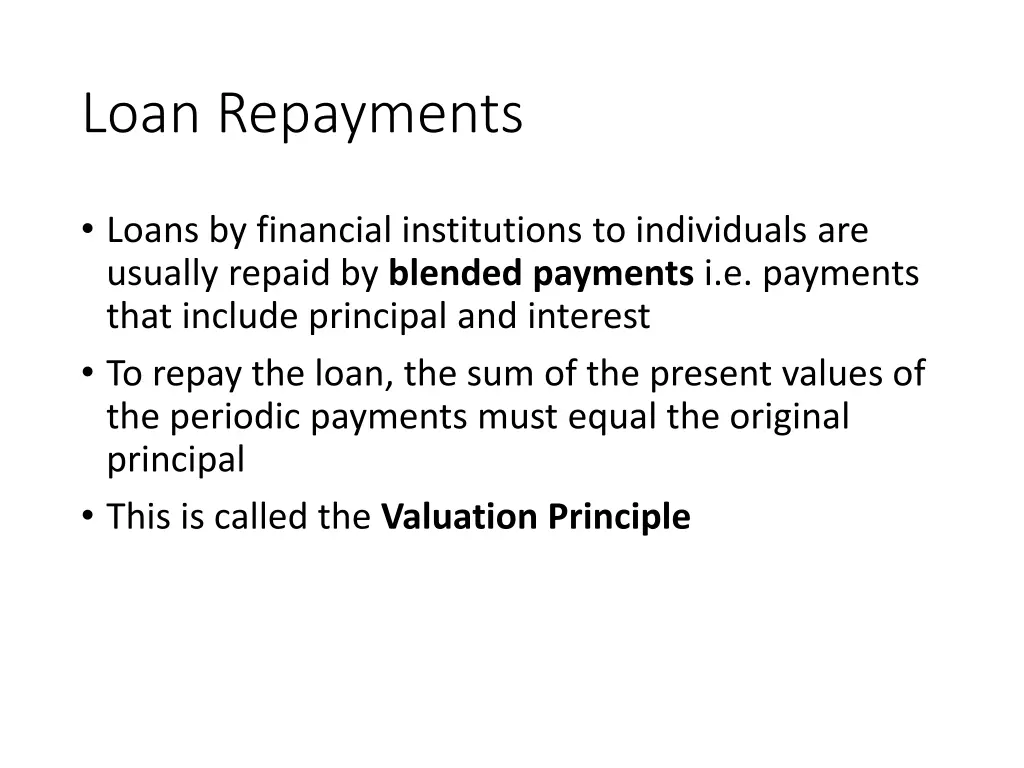 loan repayments