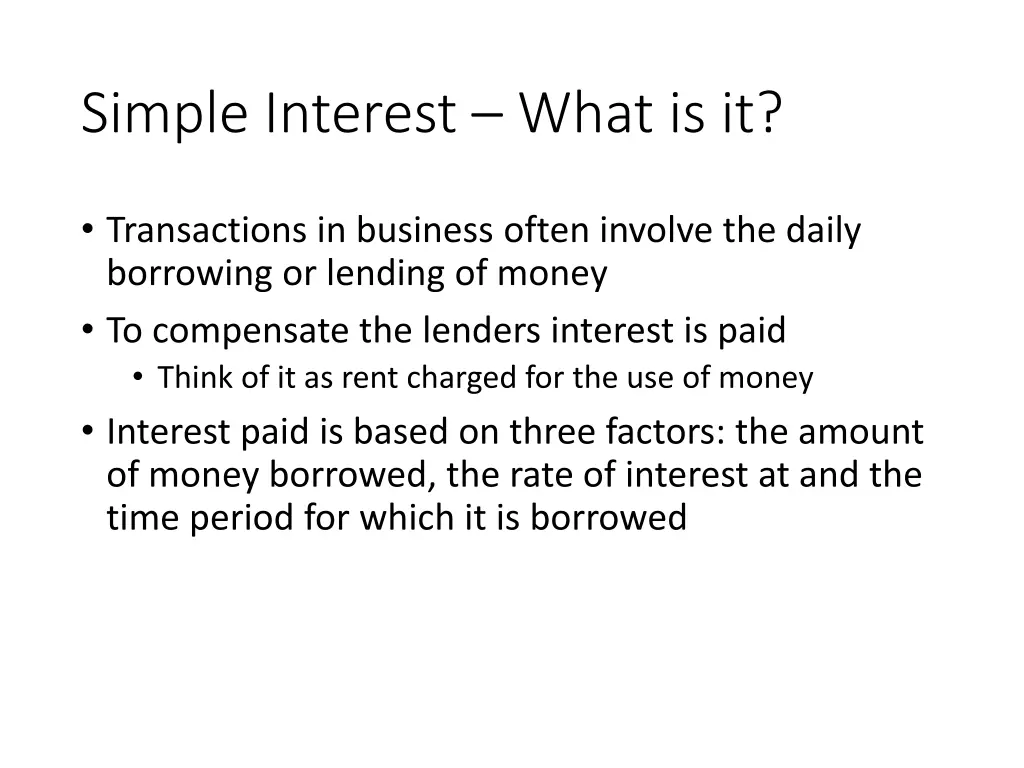 simple interest what is it