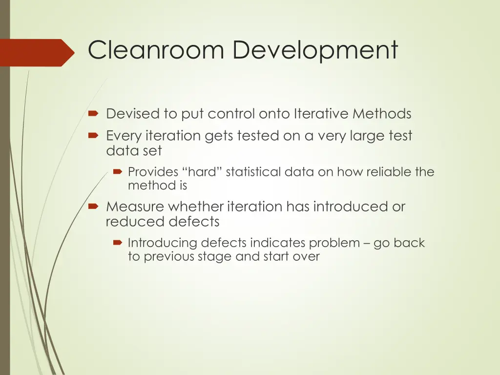 cleanroom development