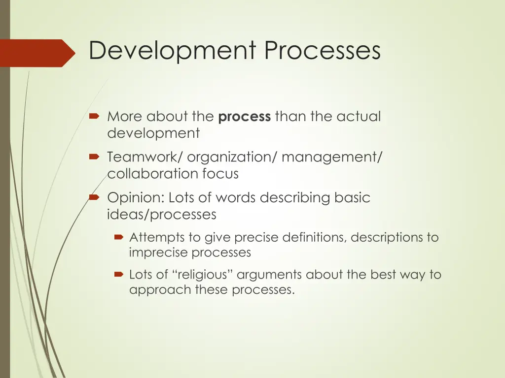 development processes