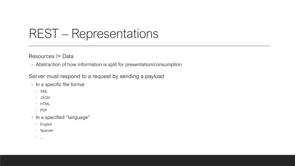 rest representations