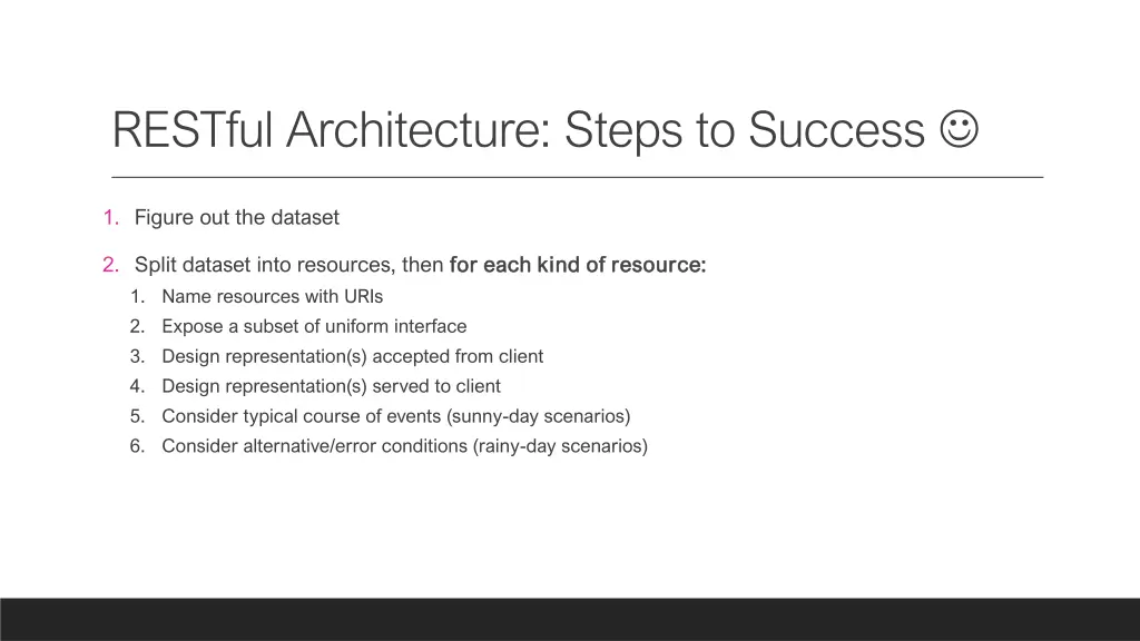 restful architecture steps to success