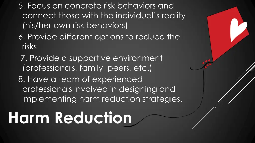 5 focus on concrete risk behaviors and connect