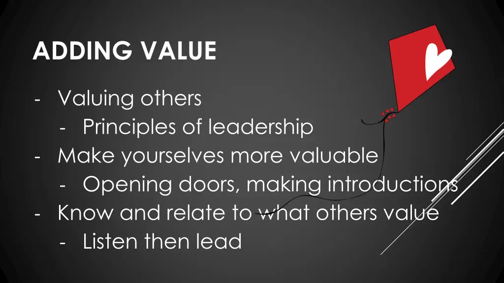 adding value
