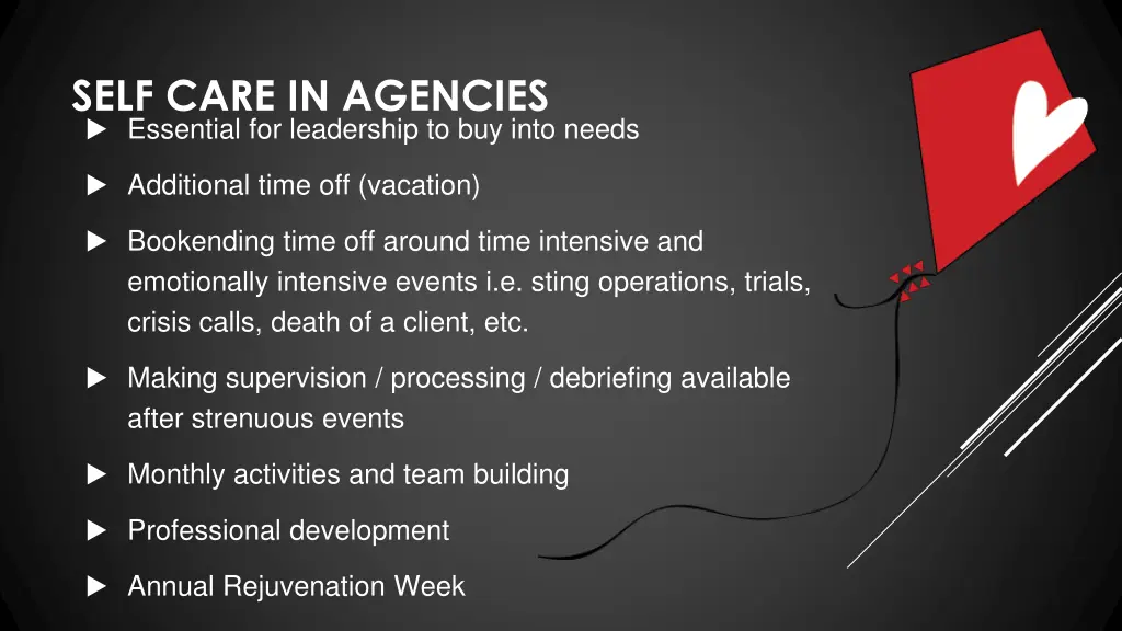 self care in agencies essential for leadership