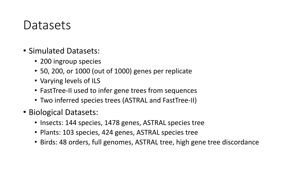 datasets