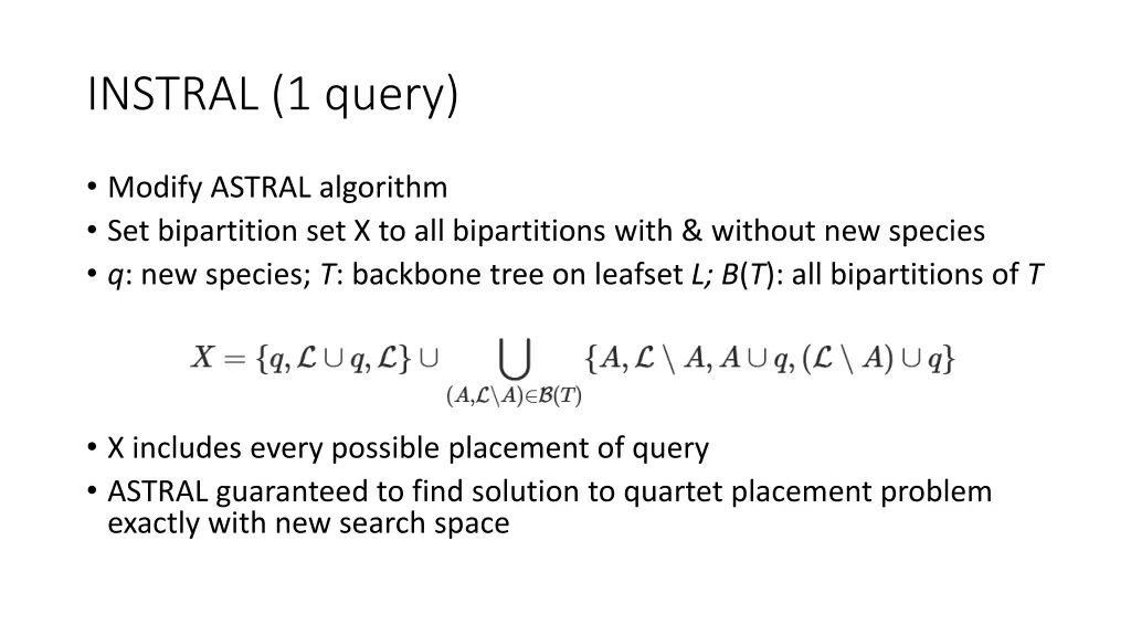 instral 1 query