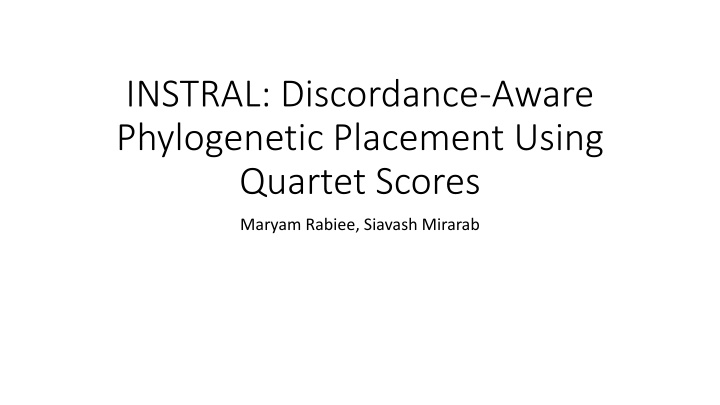 instral discordance aware phylogenetic placement