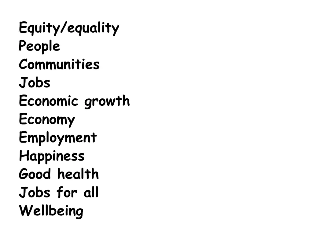equity equality people communities jobs economic