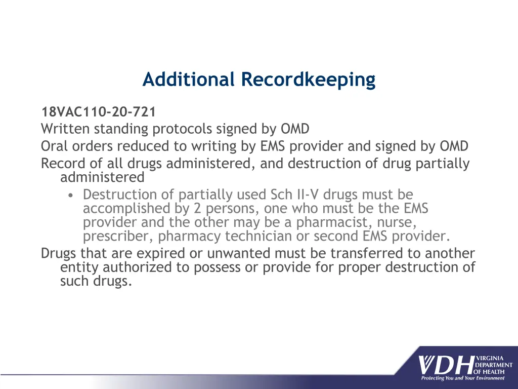 additional recordkeeping 1