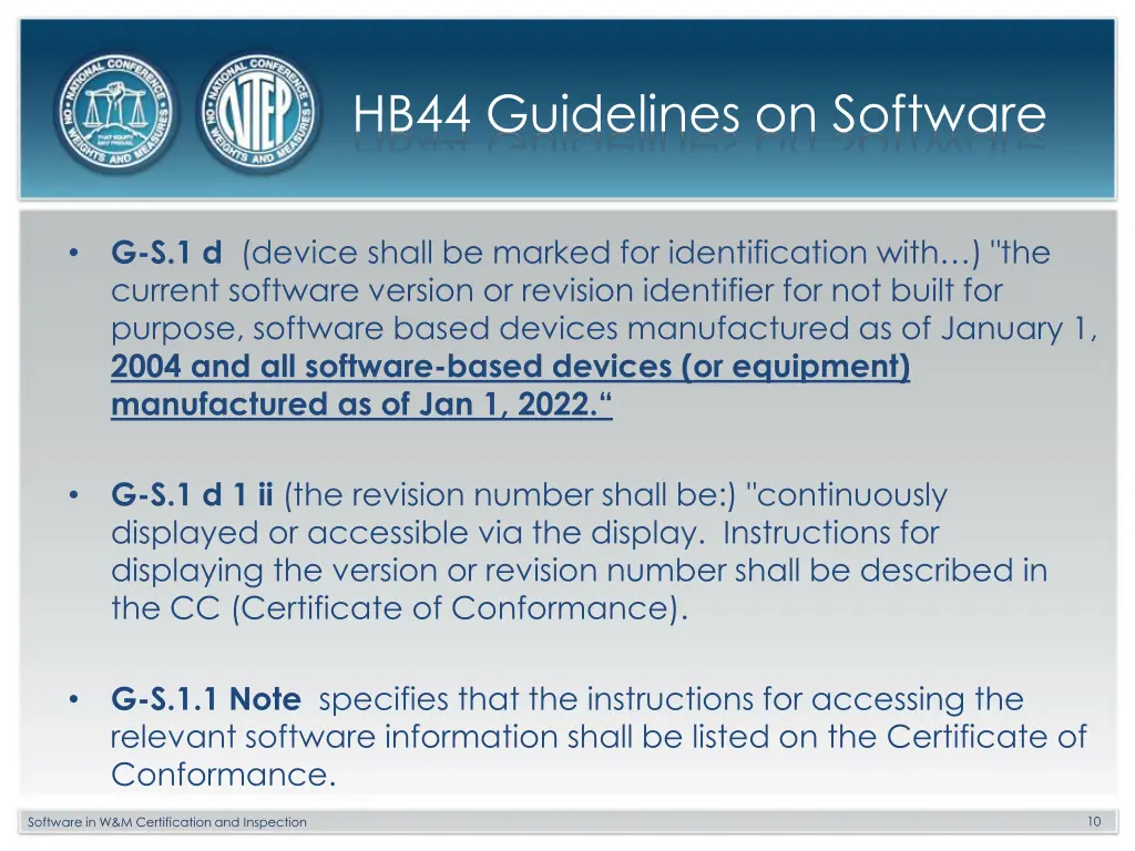 hb44 guidelines on software 1
