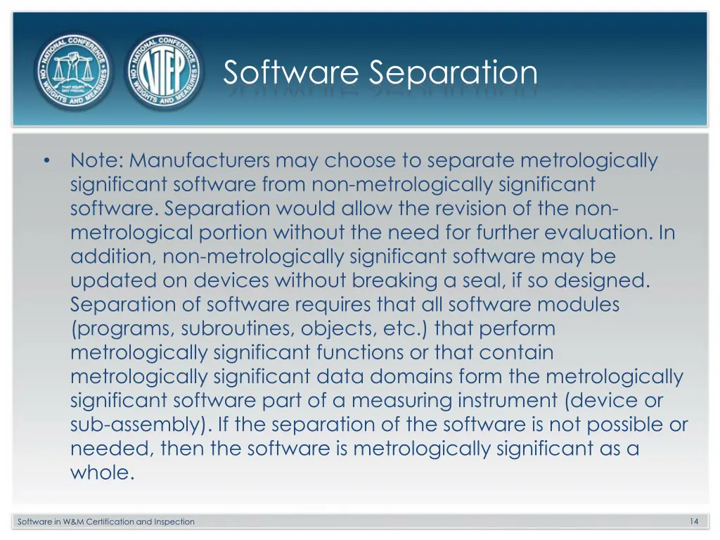 software separation