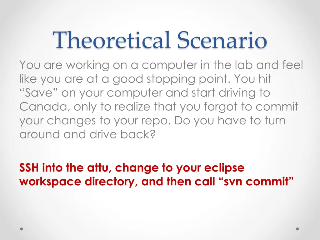 theoretical scenario you are working 1