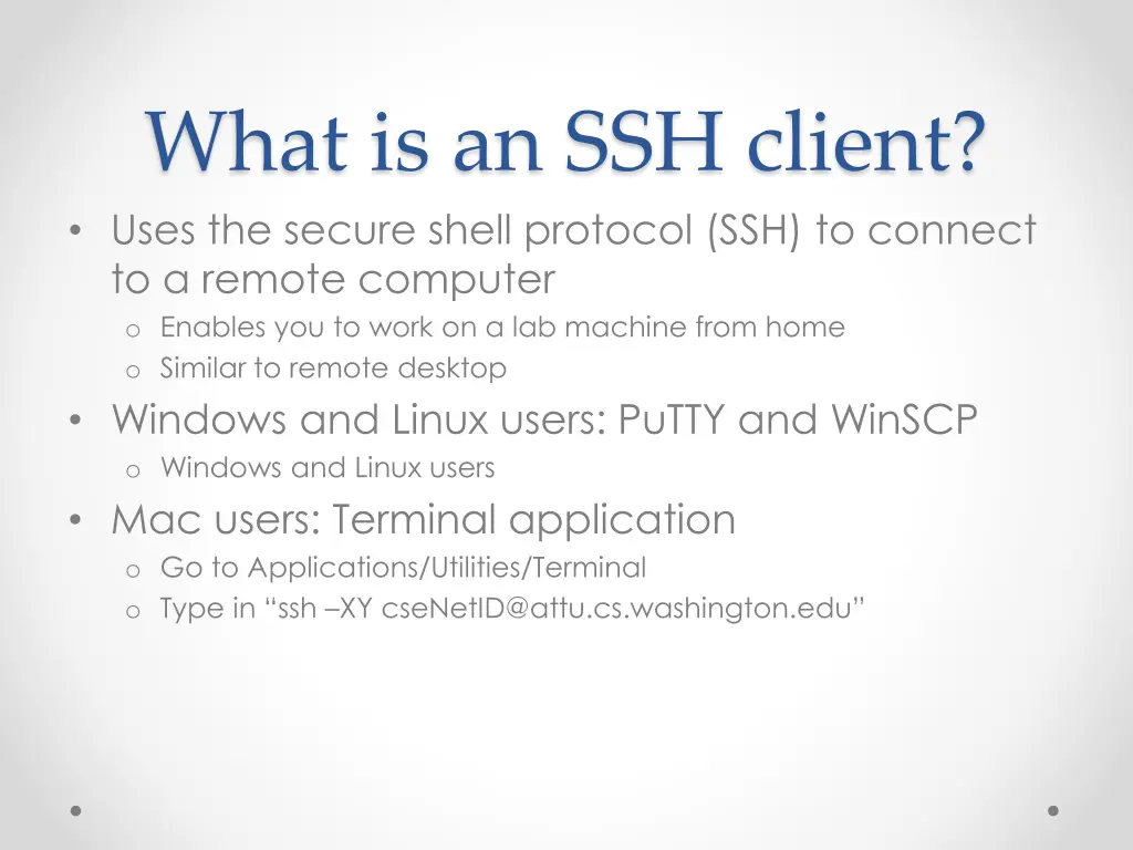 what is an ssh client uses the secure shell