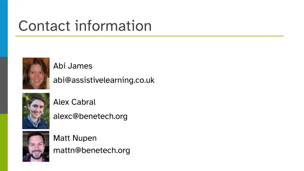 contact information
