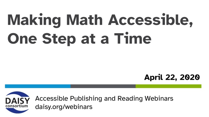 making math accessible one step at a time