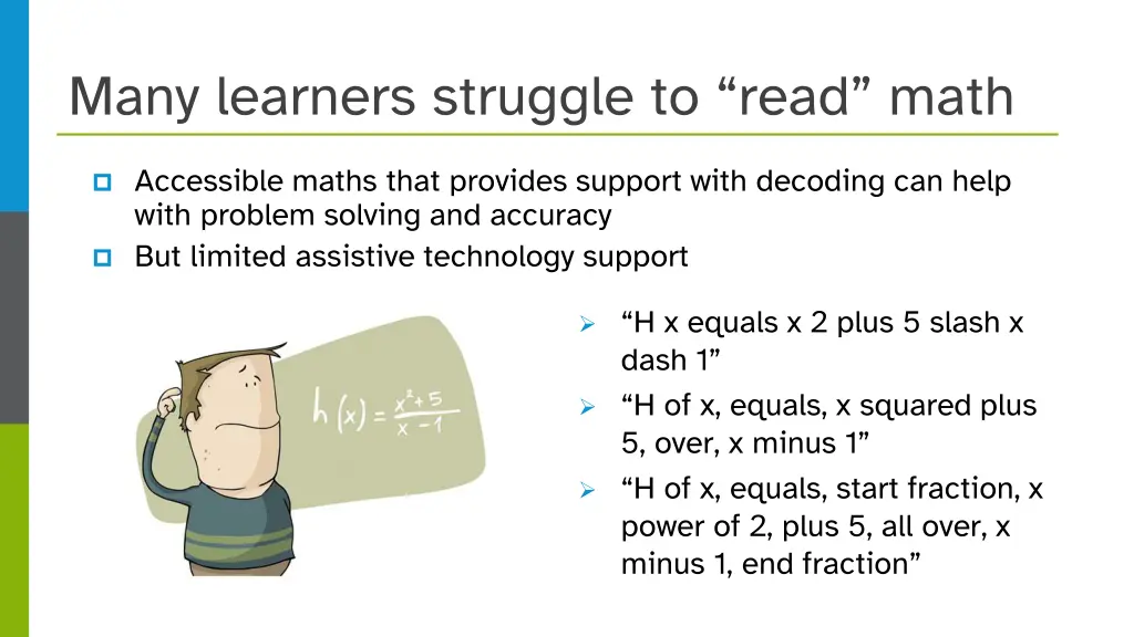 many learners struggle to read math