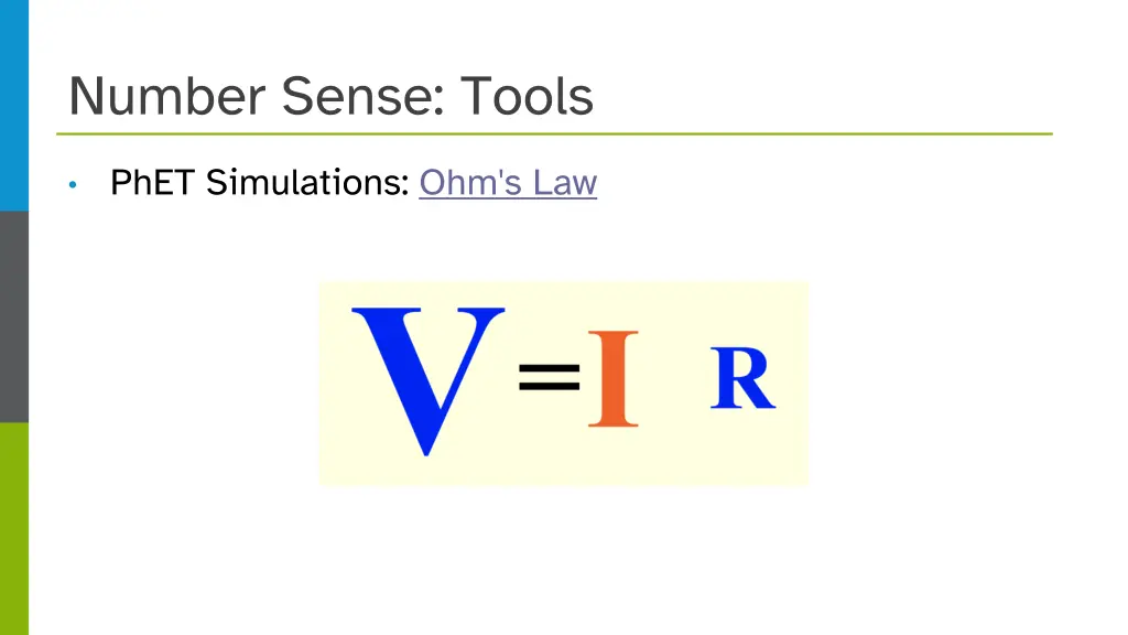 number sense tools