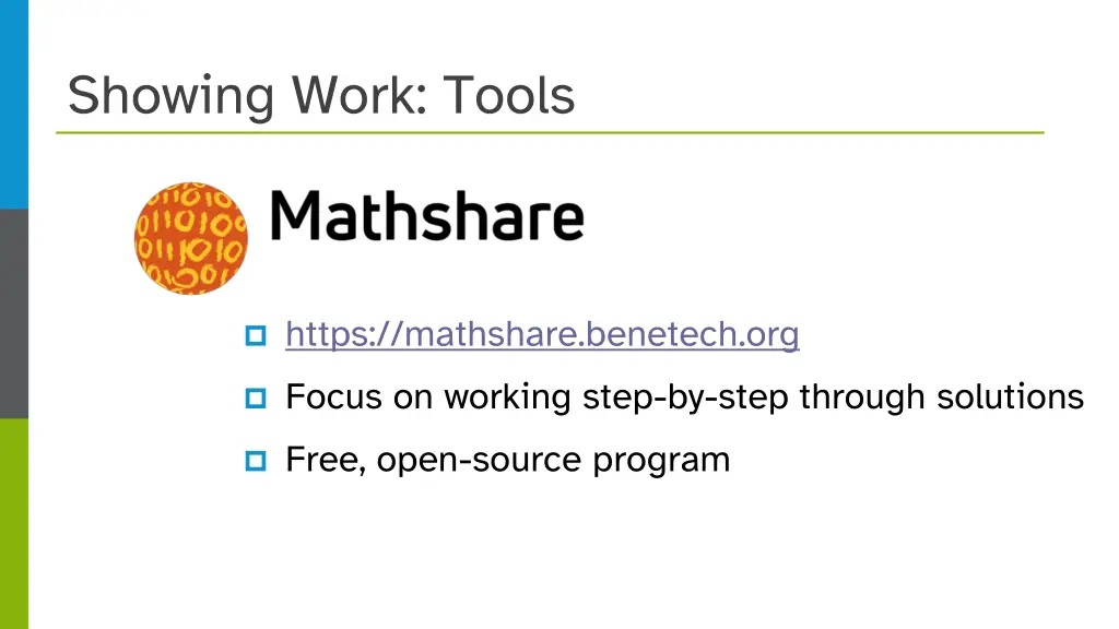 showing work tools