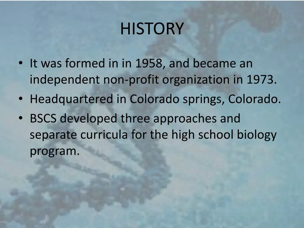 history