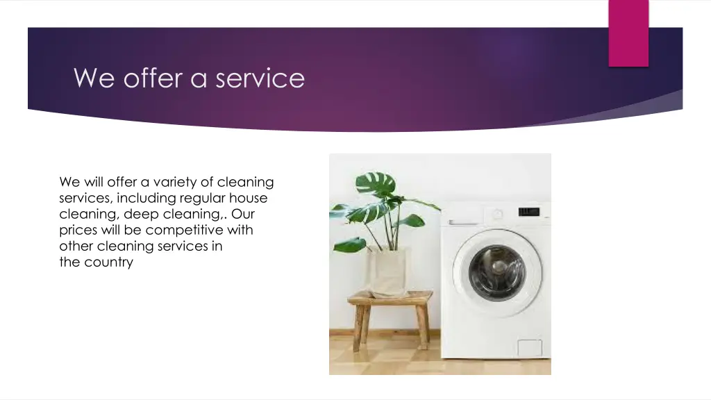 we offer a service