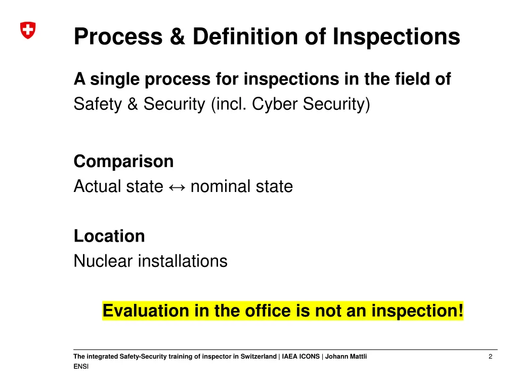 process definition of inspections