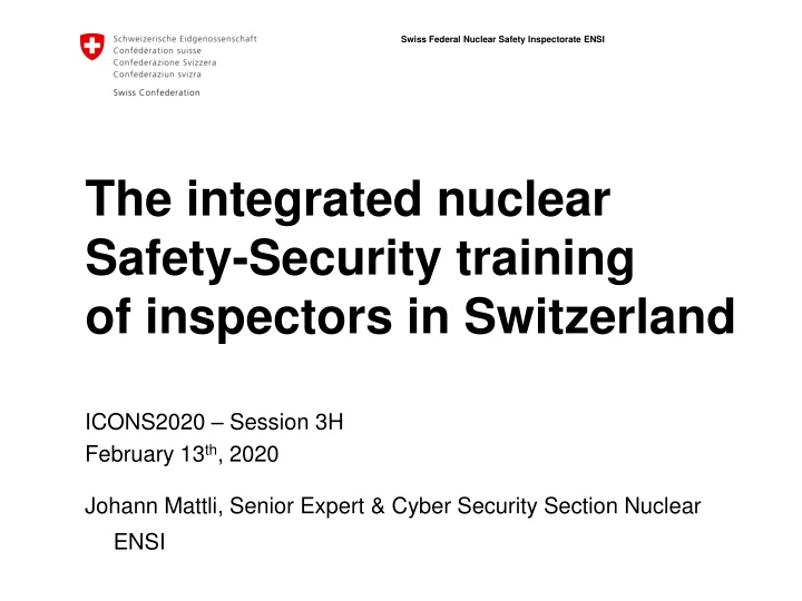 swiss federal nuclear safety inspectorate ensi