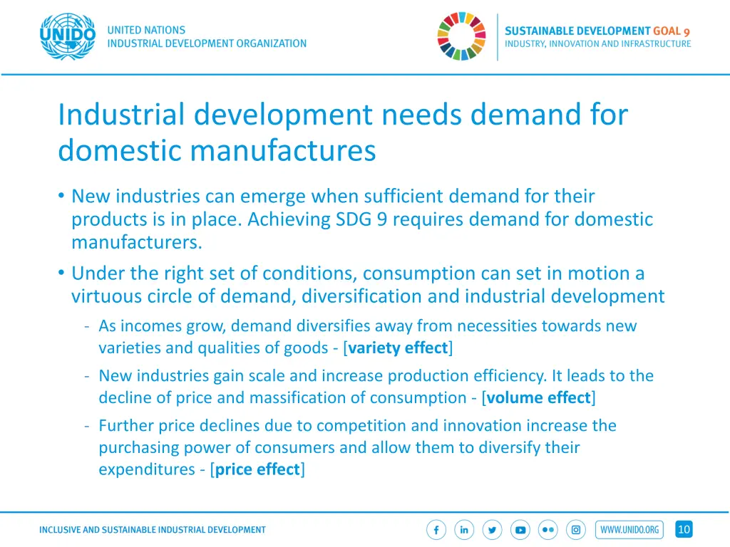 industrial development needs demand for domestic