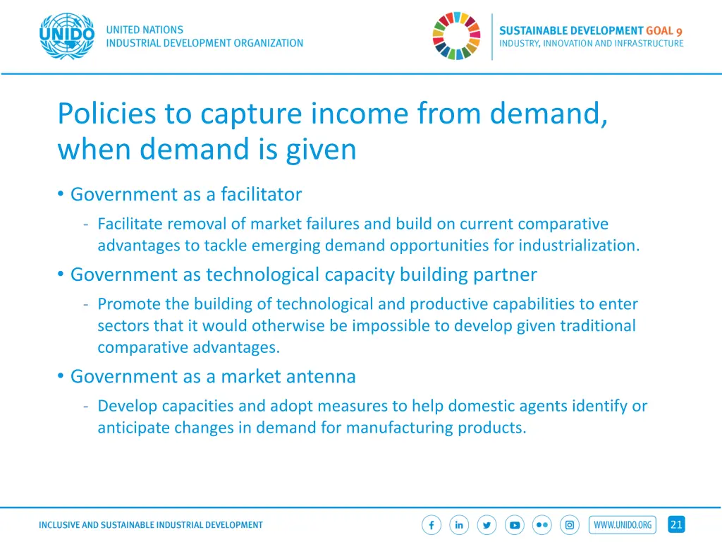 policies to capture income from demand when