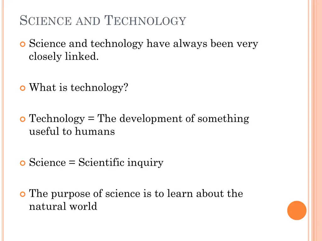 s cience and t echnology