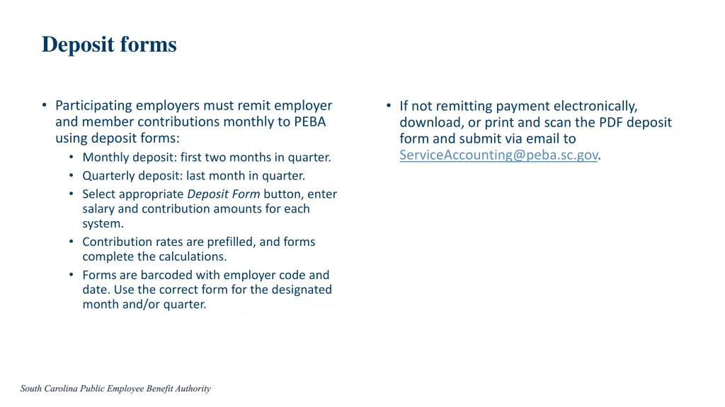 deposit forms