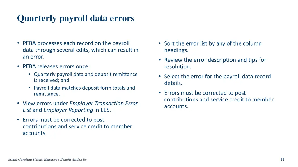 quarterly payroll data errors