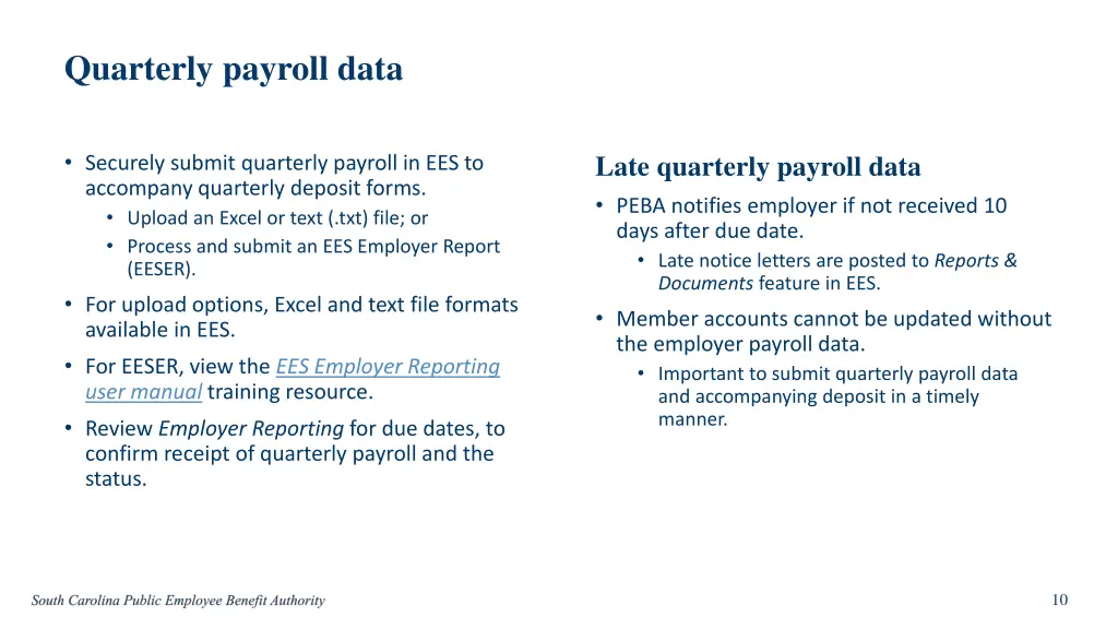 quarterly payroll data