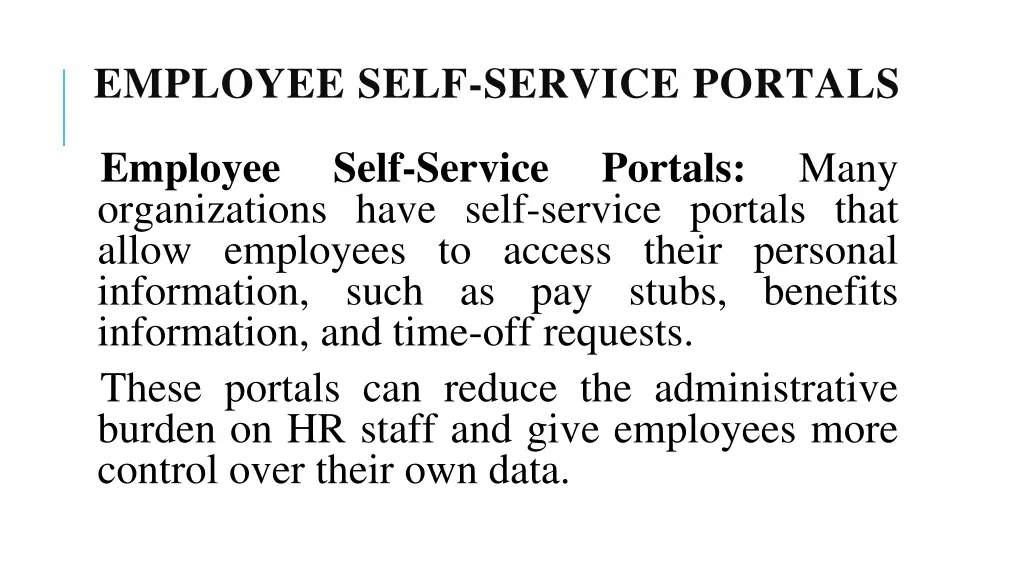 employee self service portals