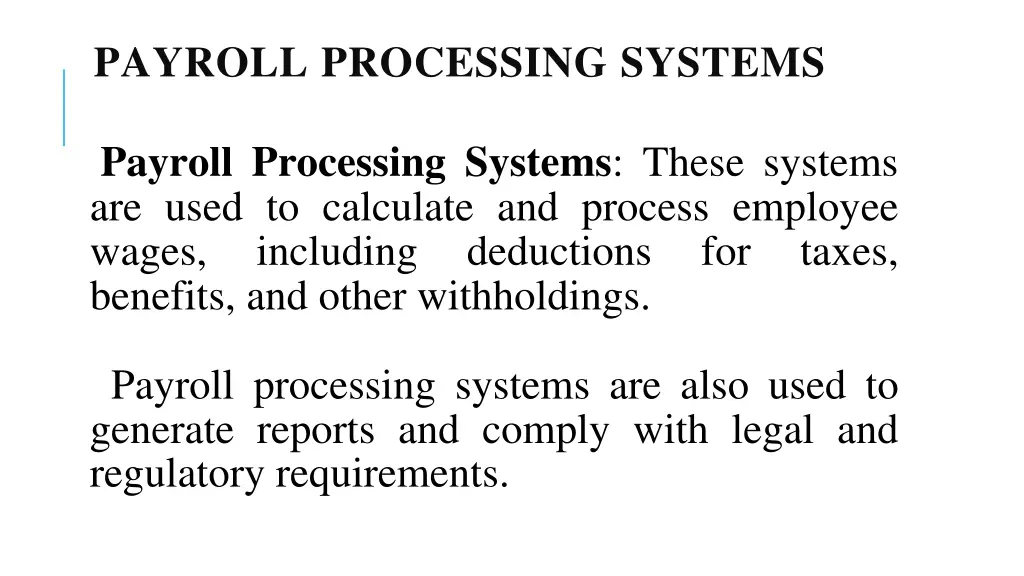 payroll processing systems