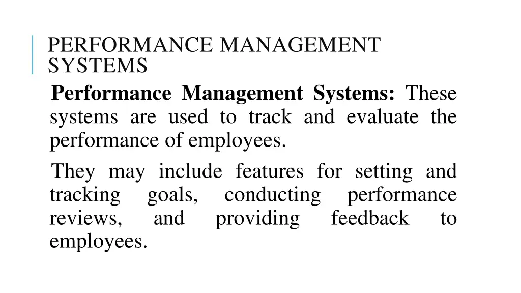 performance management systems performance