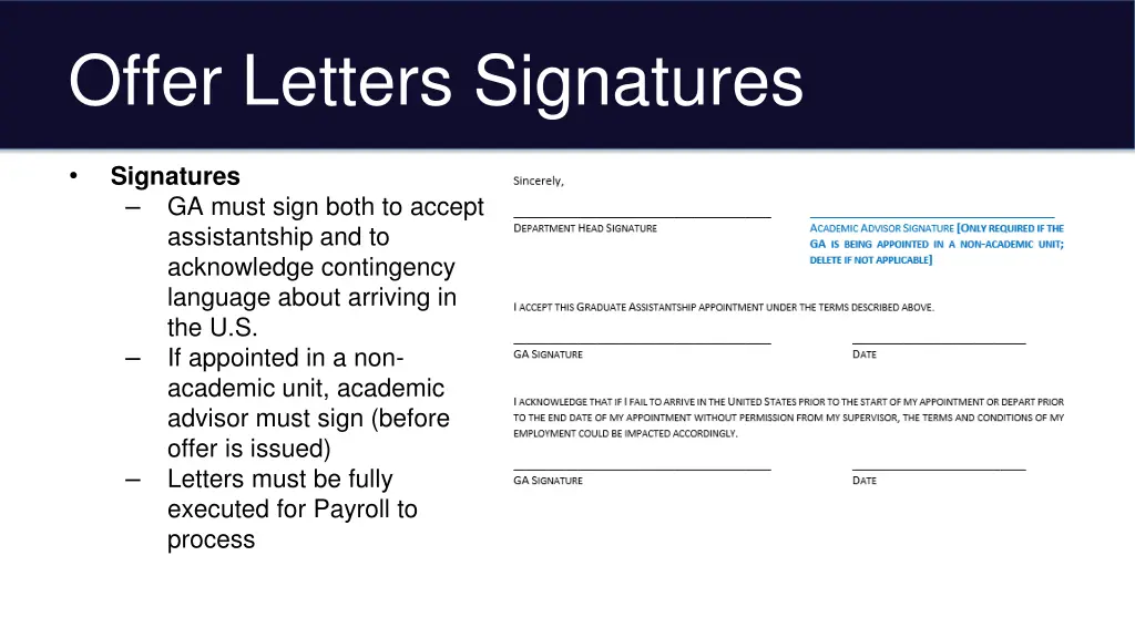 offer letters signatures