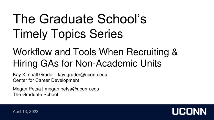 the graduate school s timely topics series